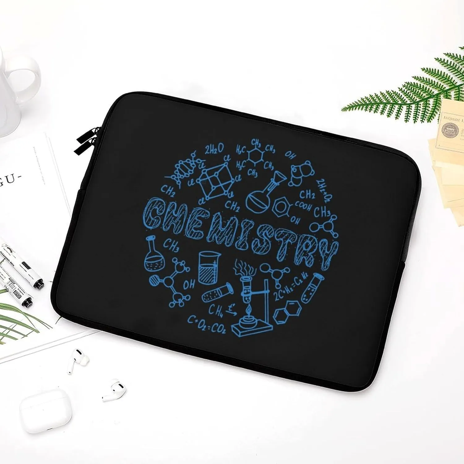 Chemical Experimental Equation Laptop Sleeve Case Computer Handbags Briefcase Carrying Bag for 10/12/13/15/17 Inch Laptops