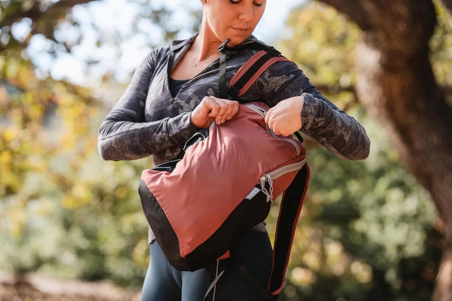 ChicoBag Travel Pack rePETe   Refine | Eco-friendly Lightweight and Packable Travel Backpack (Obsidian)