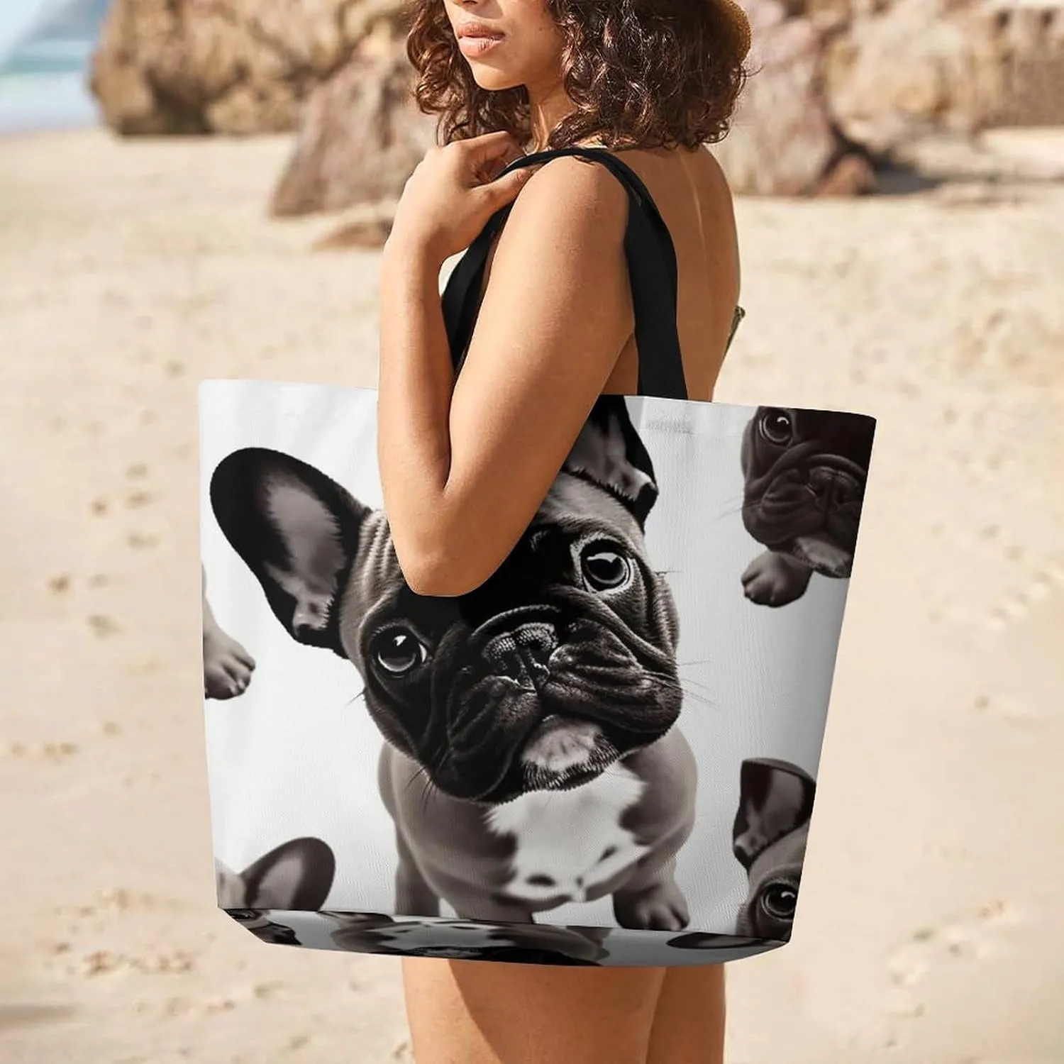 Chinese Style Mandarin Ducks Tote Bag for Women Reusable Grocery Shoulder Bags Shopping Bag for Travel, Groceries