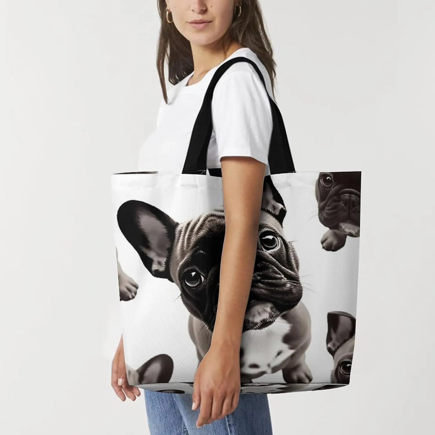 Chinese Style Mandarin Ducks Tote Bag for Women Reusable Grocery Shoulder Bags Shopping Bag for Travel, Groceries