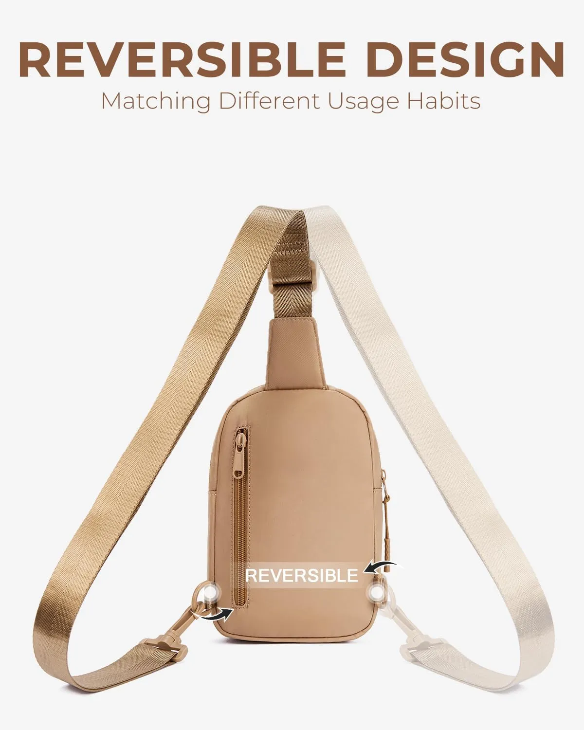 CHOLISS Small Crossbody Bags for Women and Men, Sling Bag for Women and Men Trendy, Fanny Packs Chest Bag with Extended Strap
