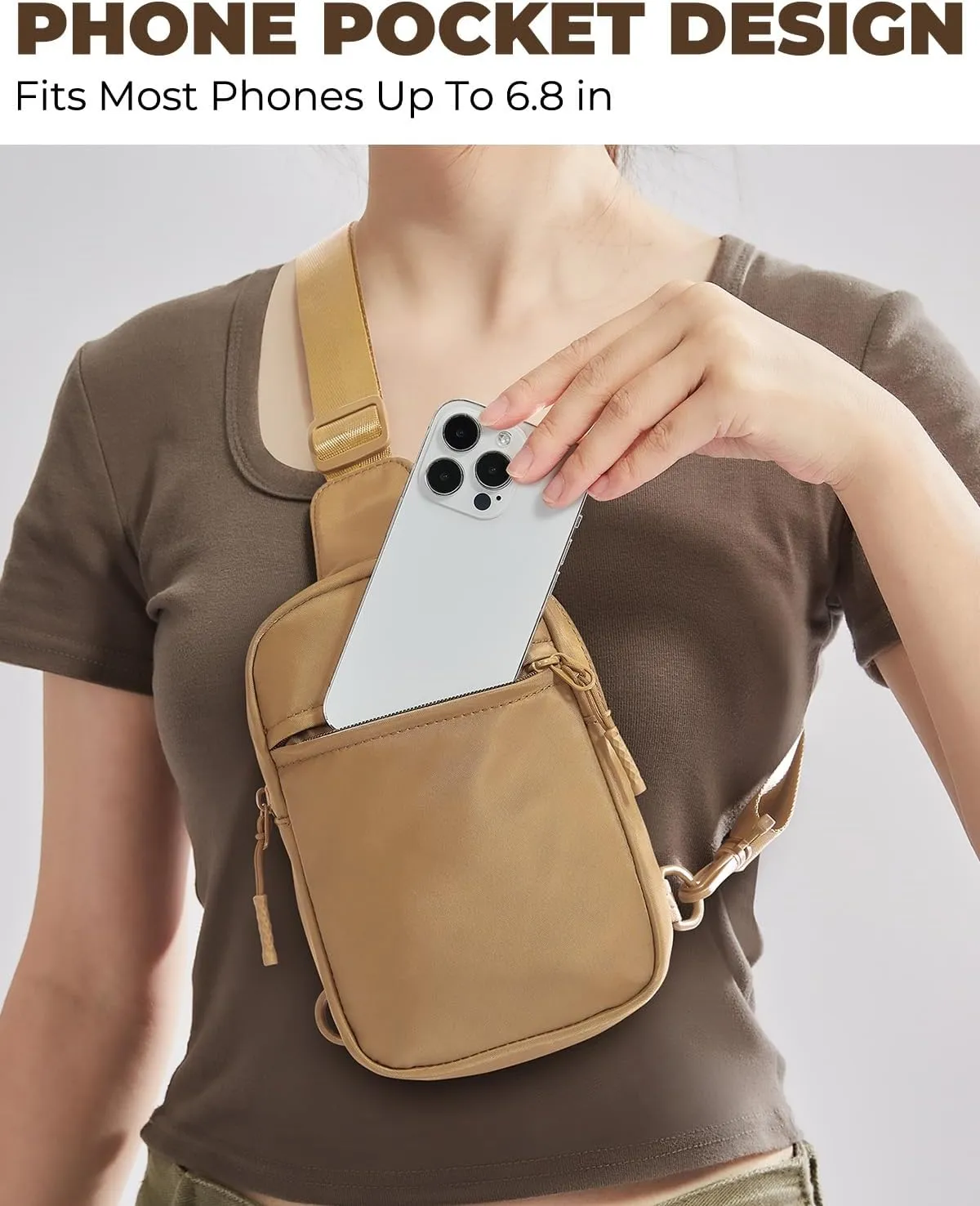 CHOLISS Small Sling Bag for Women and Men, Crossbody Bags Trendy Fanny Packs Chest Bag with Extended Strap