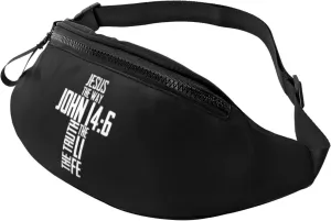 Christian Bible Verse Jesus The Way John 14：6 Crossbody waist bag, casual chest bag