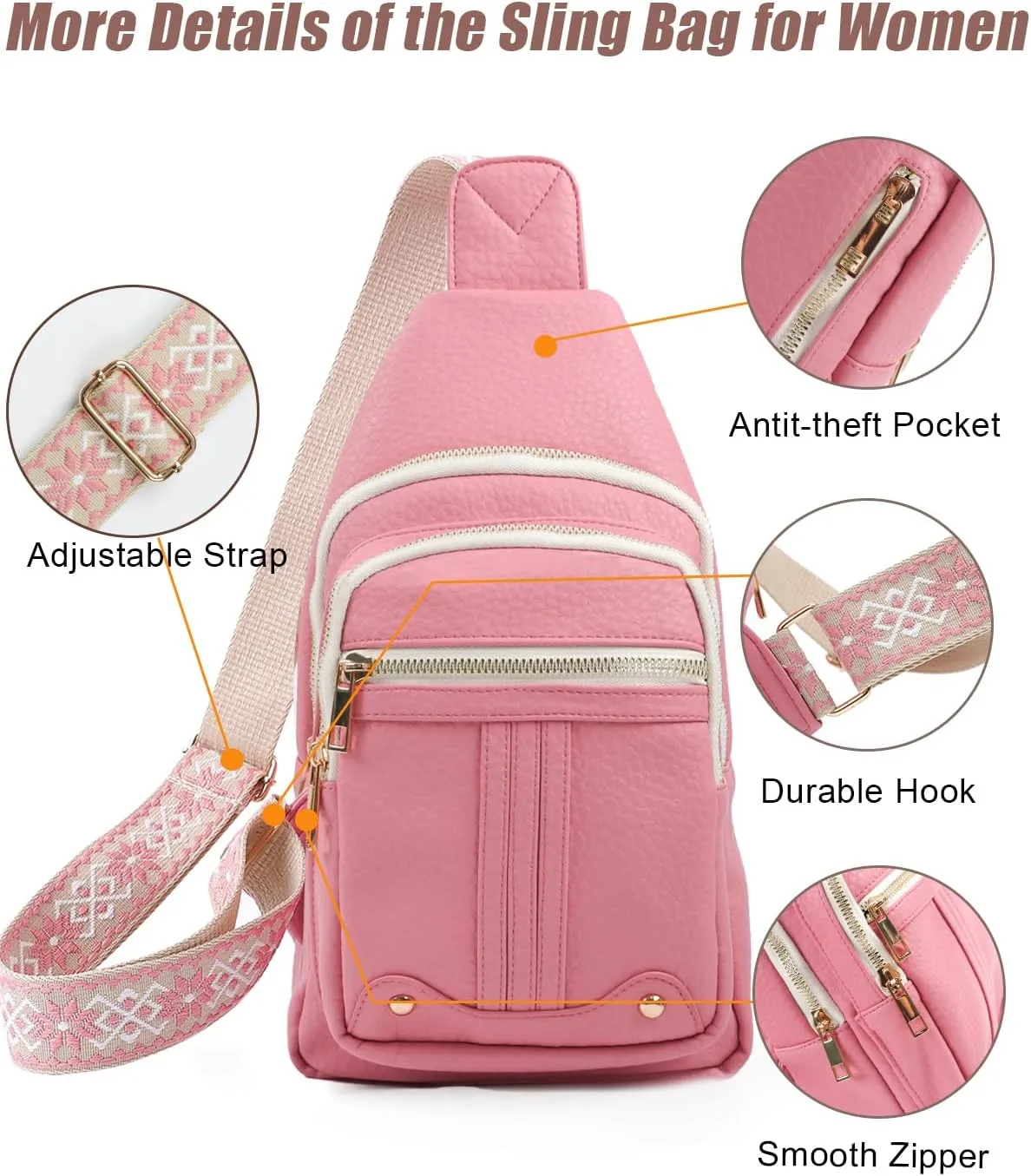 Christmas Gifts for Her Teen Girls Sister Coworker Crossbody Bags Gifts for Women Birthday Cool Gifts for Family Small Crossbody Sling Bag Fanny Pack Chest Travel Purse Mothers Day Gift Ideas