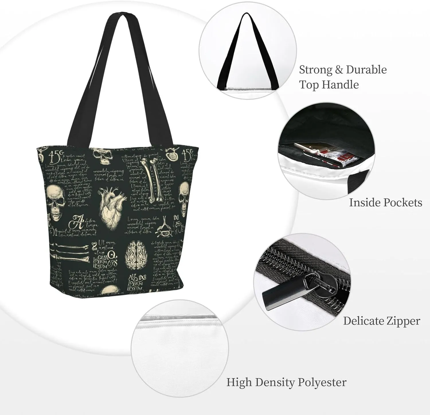 Christmas Snowflakes Blue Tote Bag Women Reusable Shopping Bags Shoulder Bag Portable Storage HandBags