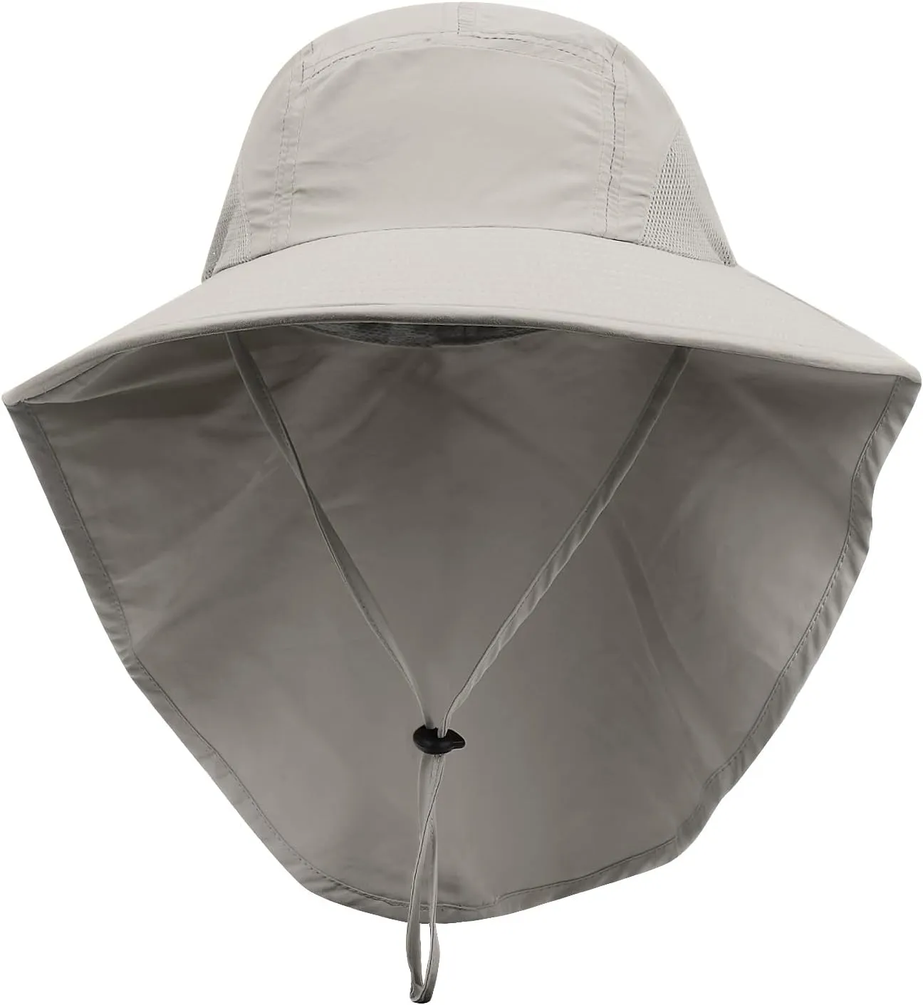 CLAPE Sun Protection Hats for Men Women Wide Brim Fishing Hats with Neck Flap Quick Dry Breathable Safari Hiking Cap