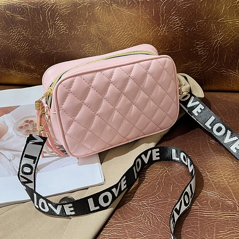 Classy Women's Korean Style Texture Embroidered Crossbody Bags