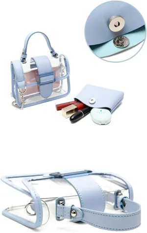 Clear Shoulder Bag Purse 2 In 1 Transparent Crossbody Bag Y2K Handbag Fairy Grunge Aesthetic Shoulder Crossbody Bag
