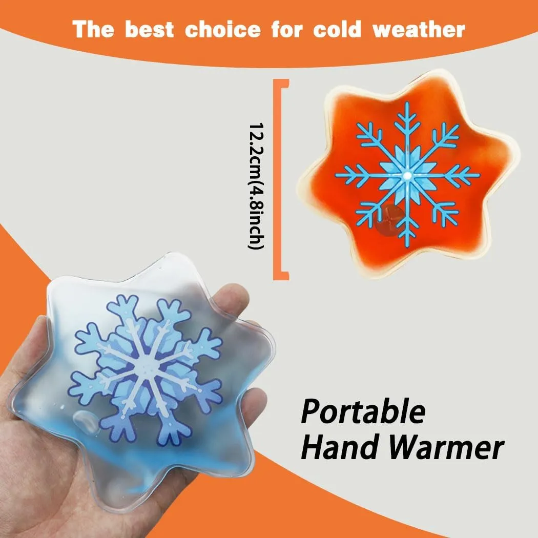 Click Gel Heat Packs - Snap Click Hand Warmer, Large Pocket Heat Pack, Winter & Outdoor Sports Warmer (Hexagon-4pack)