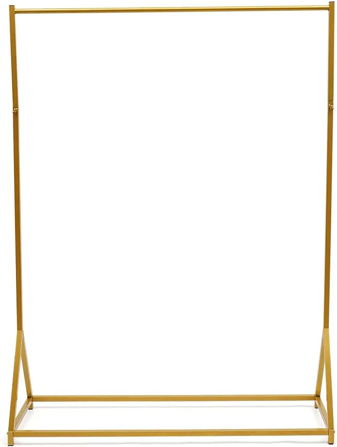 Clothing Display Rack, Portable Floor Standing Clothing Rack, Gold 11.02 LBS Load Clothes Display Stand for Hanging Clothes Coats Skirts Shirts Sweaters Commercial Coat Rack Stand for Bedroom Hotel