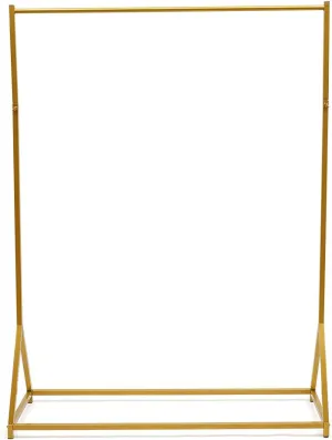 Clothing Display Rack, Portable Floor Standing Clothing Rack, Gold 11.02 LBS Load Clothes Display Stand for Hanging Clothes Coats Skirts Shirts Sweaters Commercial Coat Rack Stand for Bedroom Hotel