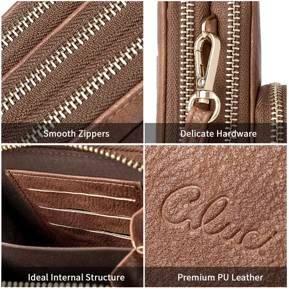 CLUCI Small Crossbody Bag for Women Leather Cellphone Shoulder Purses Fashion Travel Designer Wallet