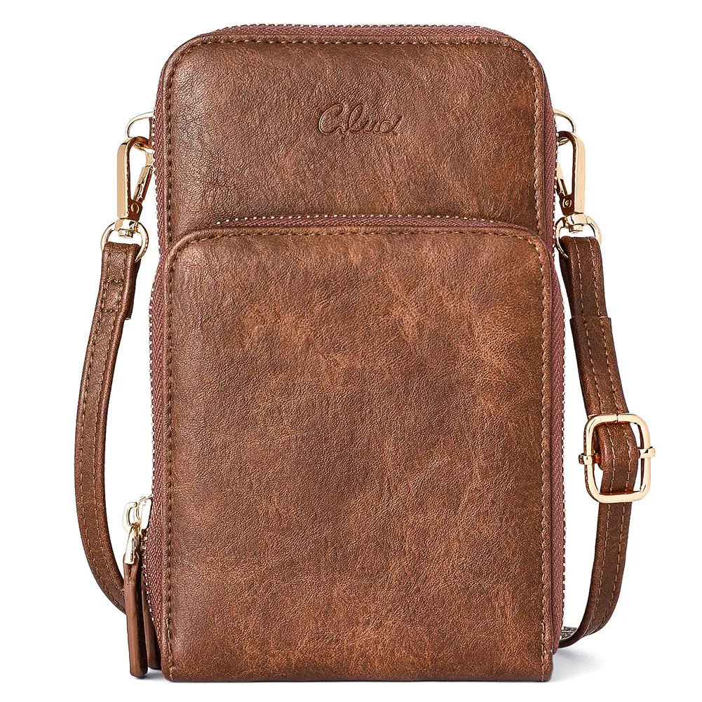 CLUCI Small Crossbody Bag for Women Leather Cellphone Shoulder Purses Fashion Travel Designer Wallet