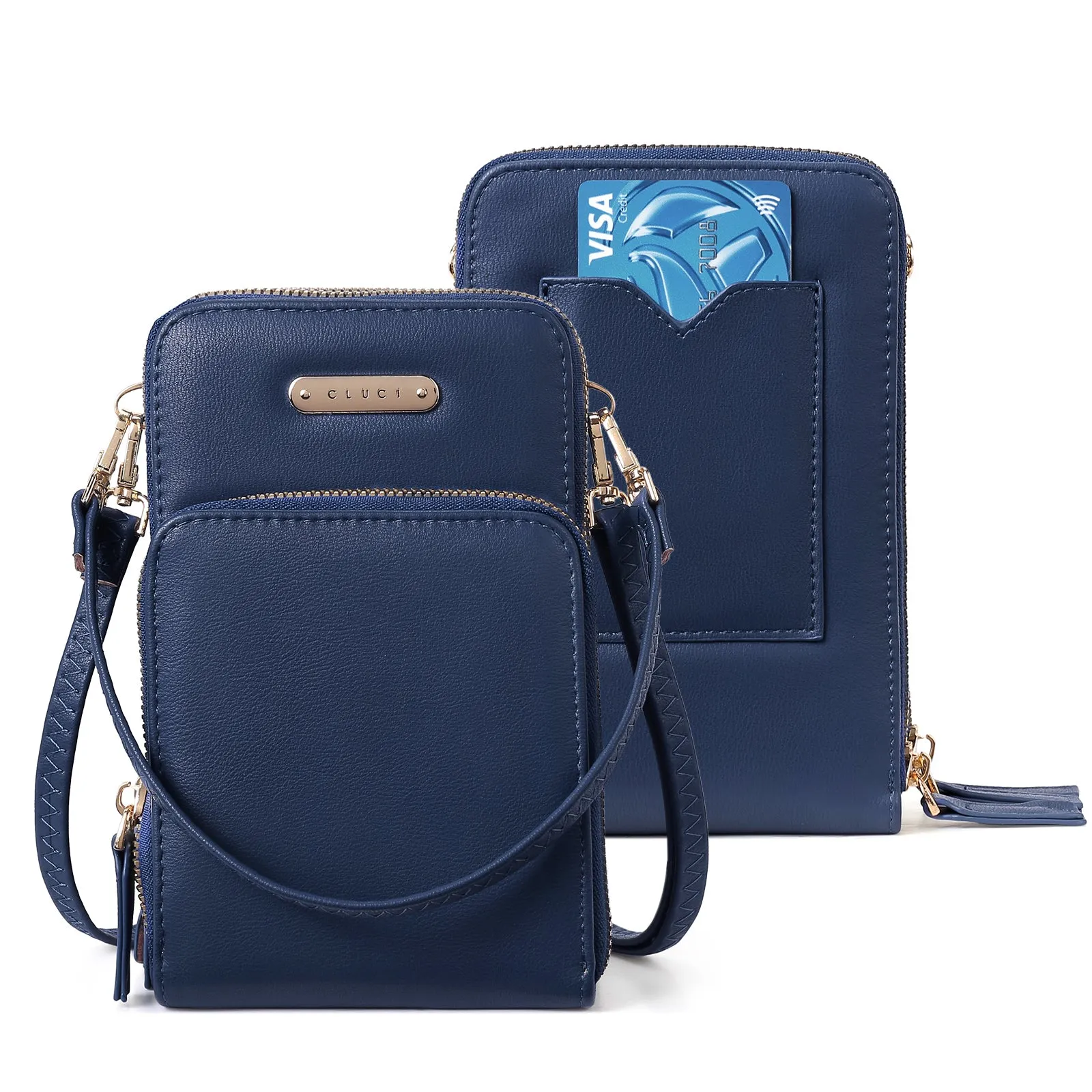 CLUCI Small Crossbody Bag for Women Leather Cellphone Shoulder Purses Fashion Travel Designer Wallet