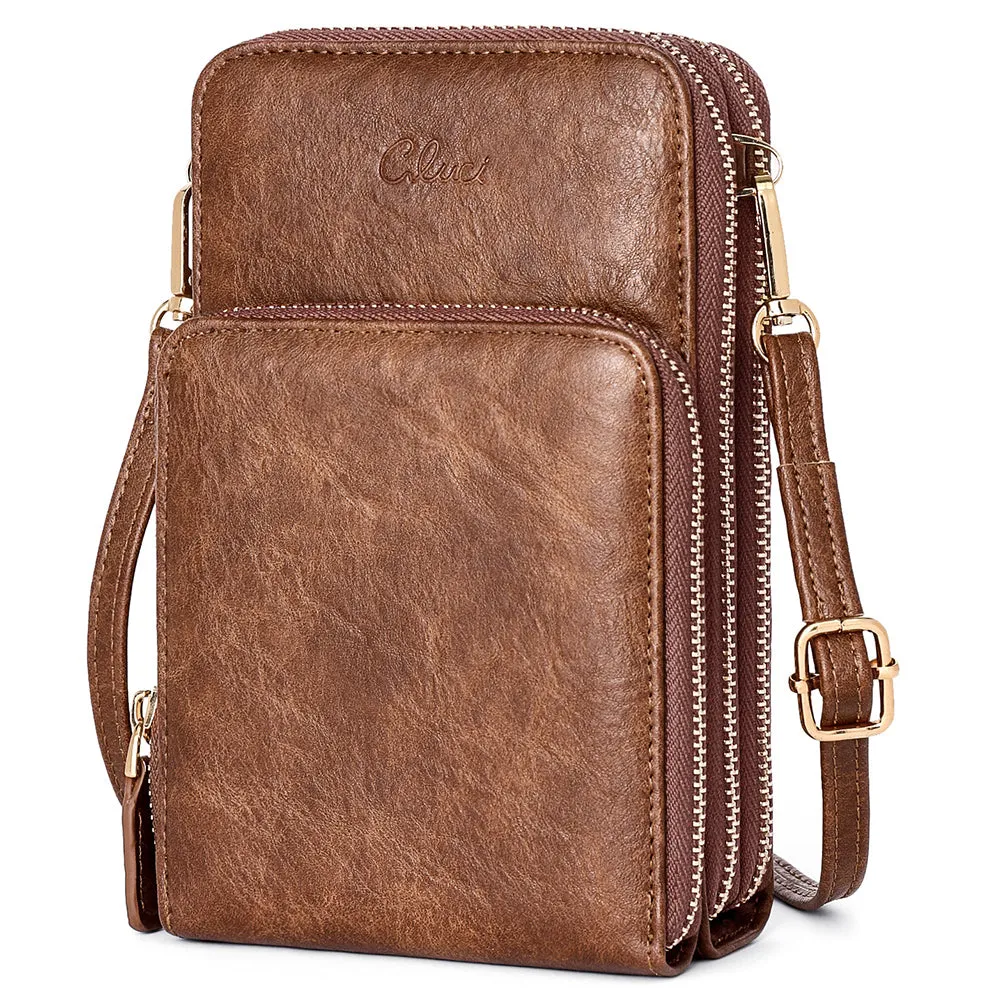 CLUCI Small Crossbody Bag for Women Leather Cellphone Shoulder Purses Fashion Travel Designer Wallet