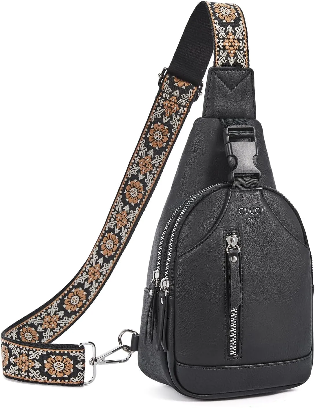 CLUCI Small Sling Bag for Women Vegan Leather Crossbody Chest Bags Trendy, Women's Fanny Pack