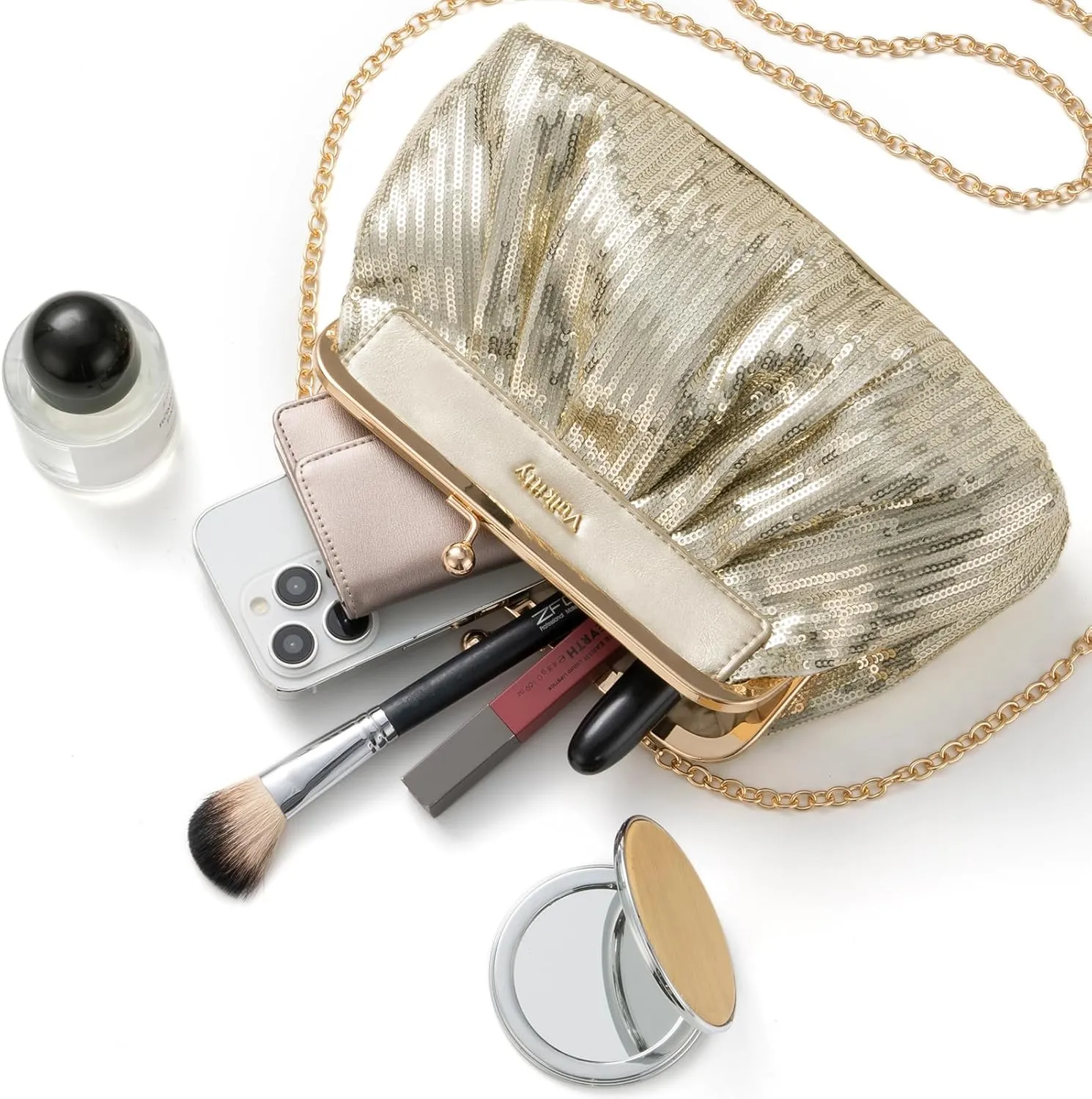 Clutch Purse Luxury Evening Handbag Crossbody Bag, Detachable Strap, Evening Purses for Weddings, Banquets & Parties