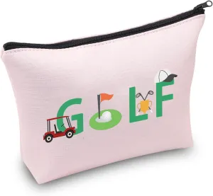 CMNIM Golf Gifts Golf Zipper Makeup Bag Ladies Golf Cosmetic Bag Golf Player Gifts Golf Lover Gifts for Women Golfers Travel Bag