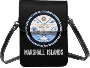 Coat of Arms of Mozambique Mozambican Flag Emblem Small Crossbody Purse Cell Phone Bag for Women