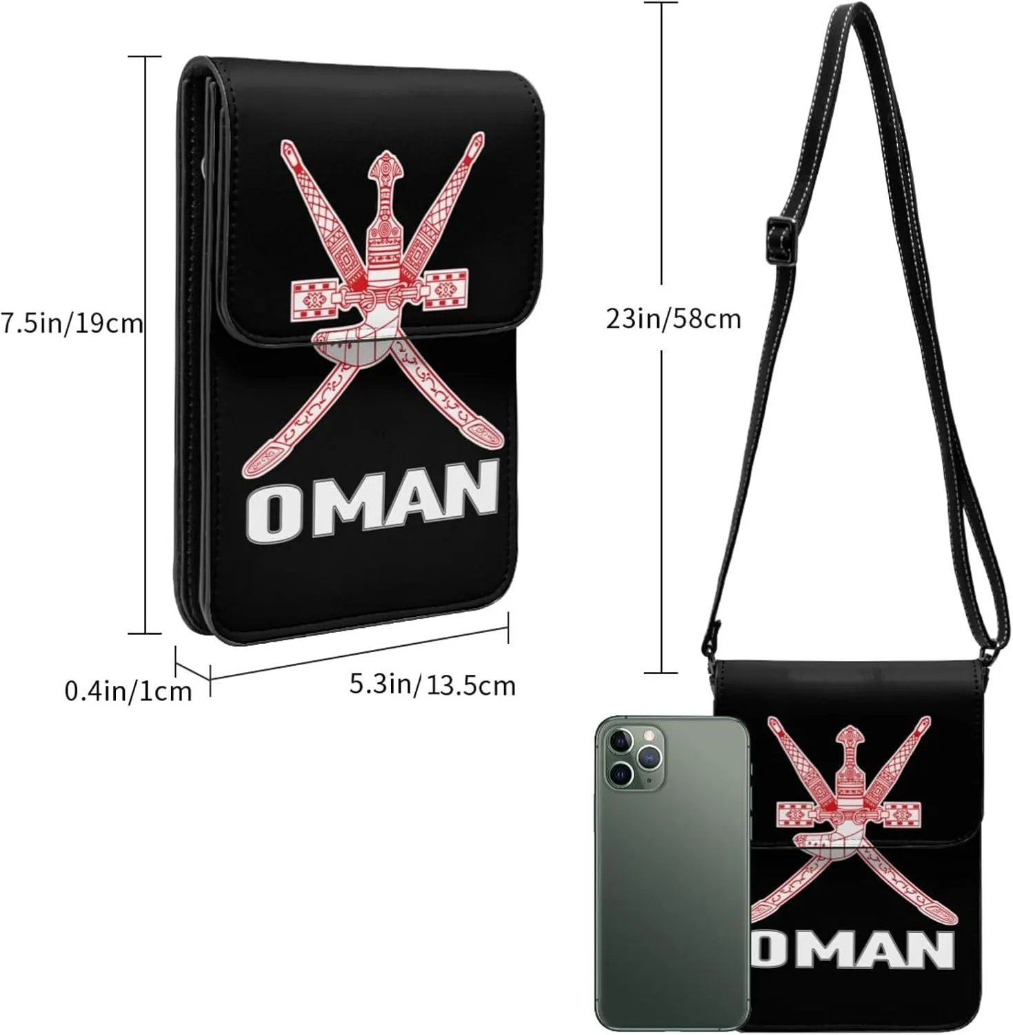 Coat of Arms of Portugal Flag Portuguese Emblem Small Crossbody Purse Cell Phone Bag for Women