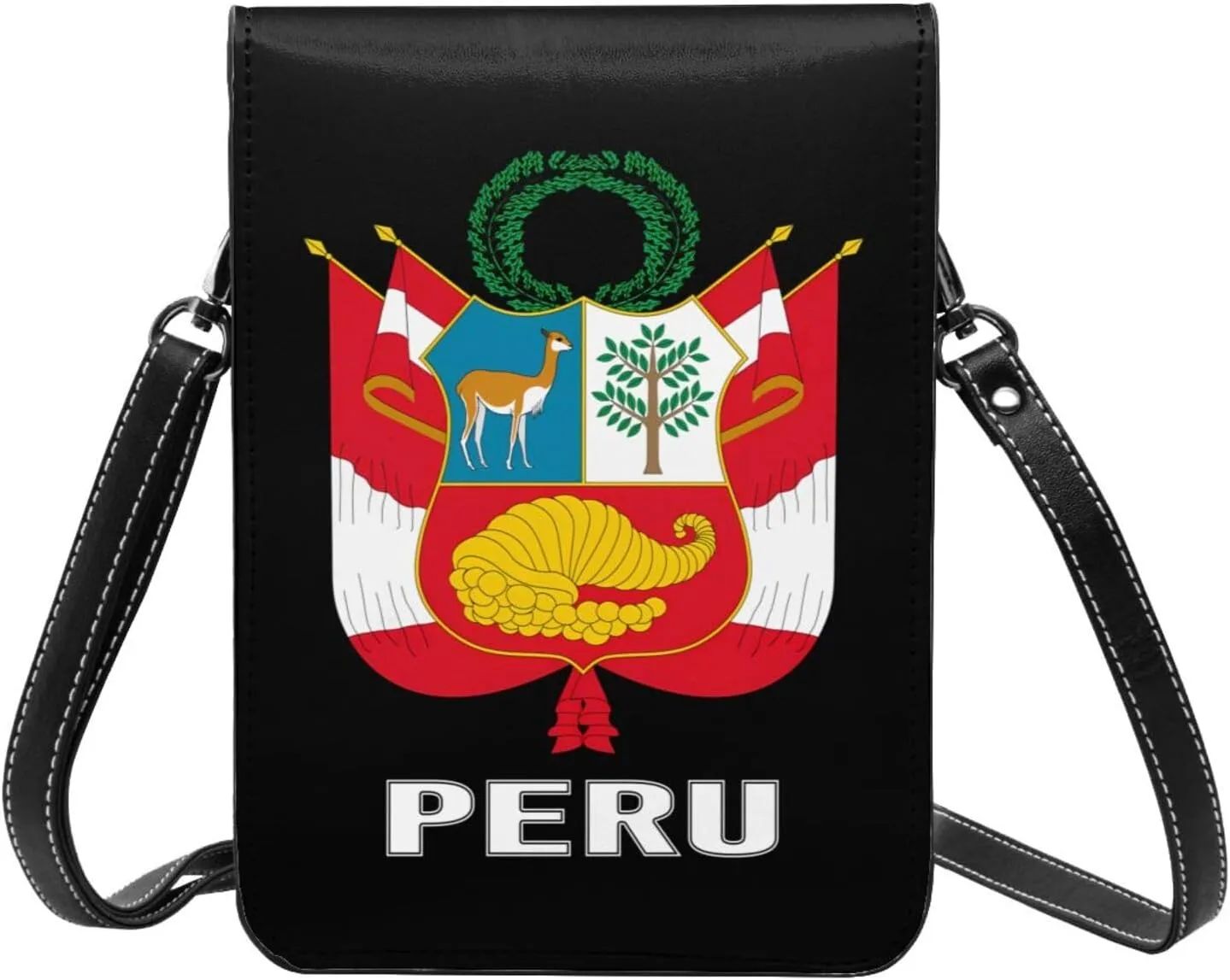 Coat of Arms of Portugal Flag Portuguese Emblem Small Crossbody Purse Cell Phone Bag for Women