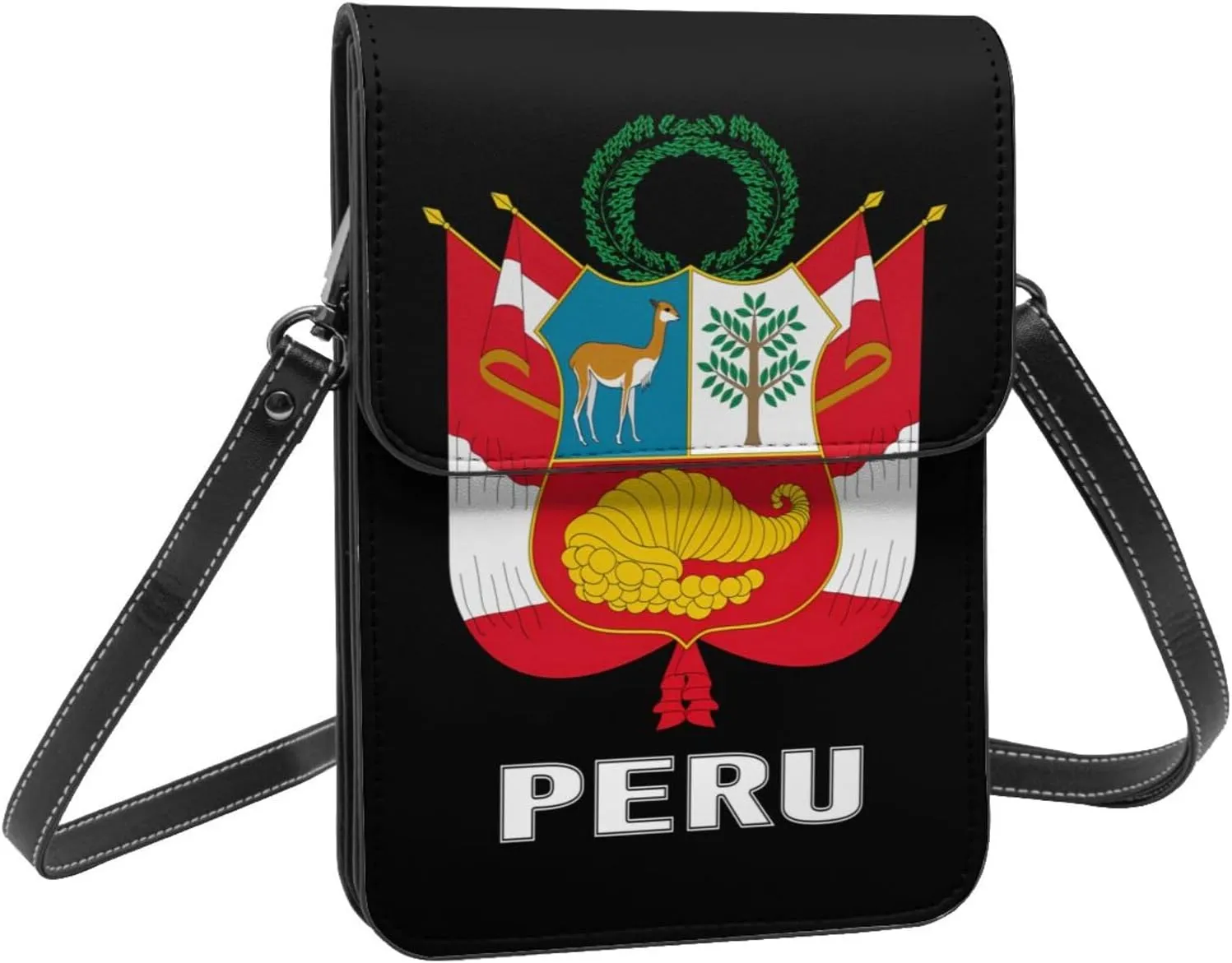 Coat of Arms of Portugal Flag Portuguese Emblem Small Crossbody Purse Cell Phone Bag for Women