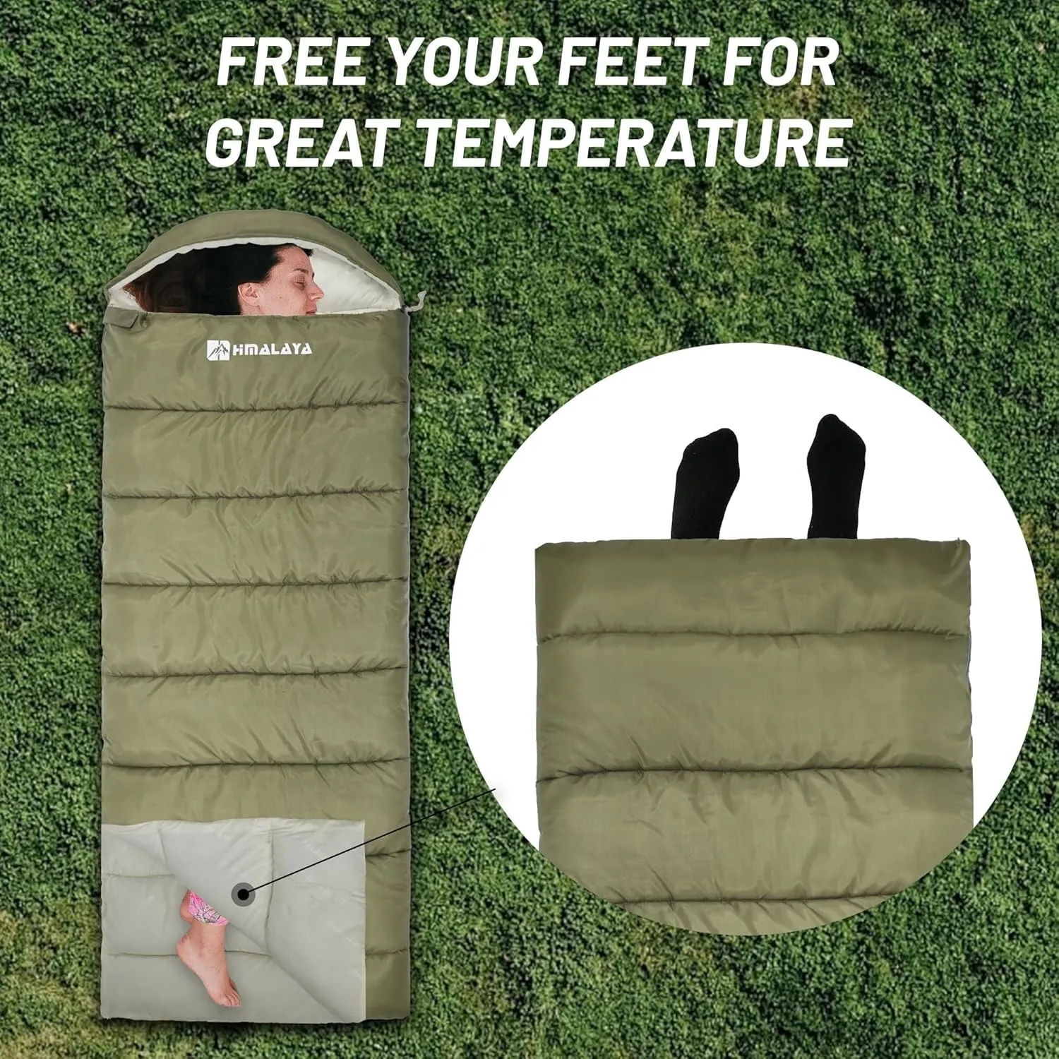 Cold Weather Sleeping Bags for Adults 20°F/40°F/60°F, 0 Degree, Unzip to Blanket, Waterproof, Lightweight, Portable, Backpacking Camping Sleeping Bags Outdoor Travel Hiking Essentials