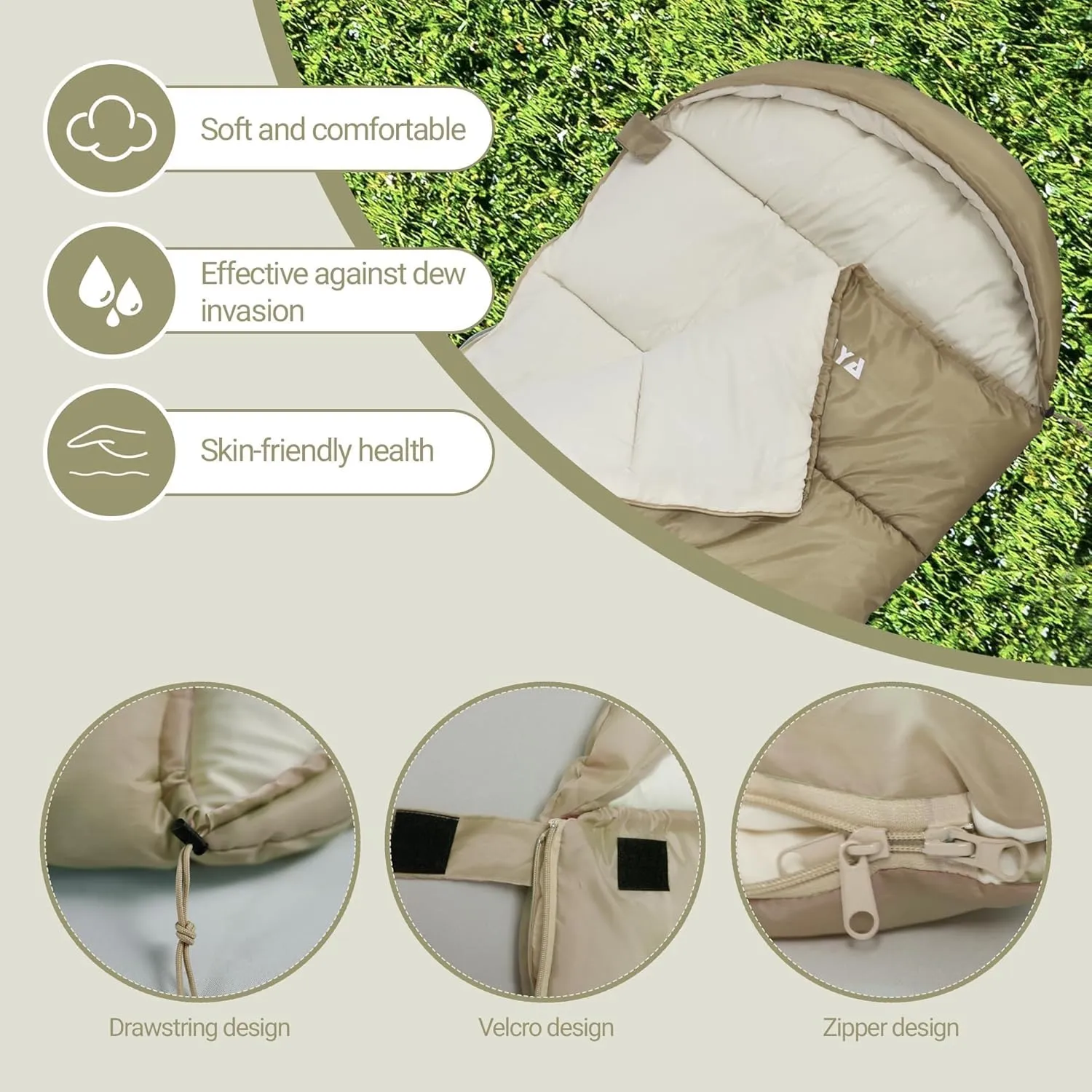 Cold Weather Sleeping Bags for Adults 20°F/40°F/60°F, 0 Degree, Unzip to Blanket, Waterproof, Lightweight, Portable, Backpacking Camping Sleeping Bags Outdoor Travel Hiking Essentials