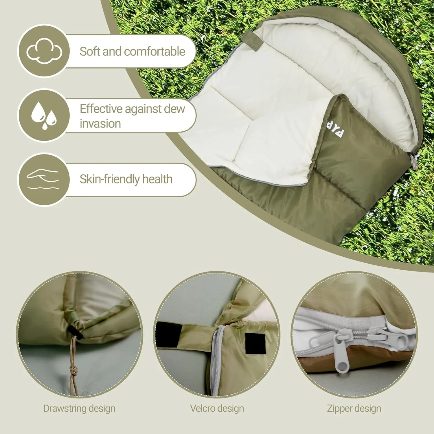 Cold Weather Sleeping Bags for Adults 20°F/40°F/60°F, 0 Degree, Unzip to Blanket, Waterproof, Lightweight, Portable, Backpacking Camping Sleeping Bags Outdoor Travel Hiking Essentials