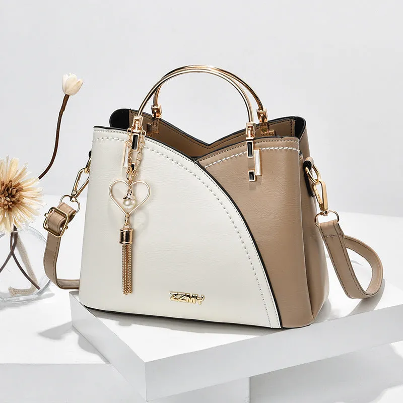 Color-matching Korean Style Contrast Color Large Crossbody Bags