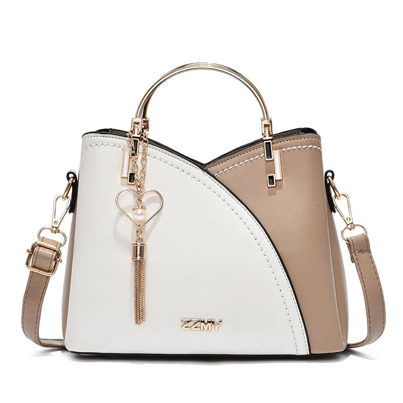 Color-matching Korean Style Contrast Color Large Crossbody Bags