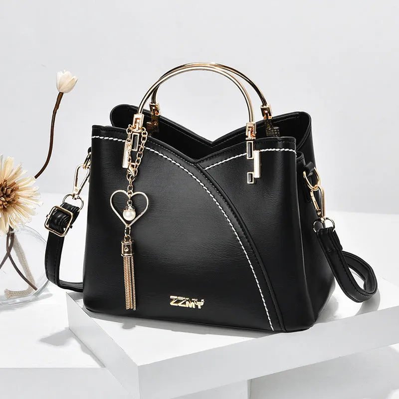 Color-matching Korean Style Contrast Color Large Crossbody Bags