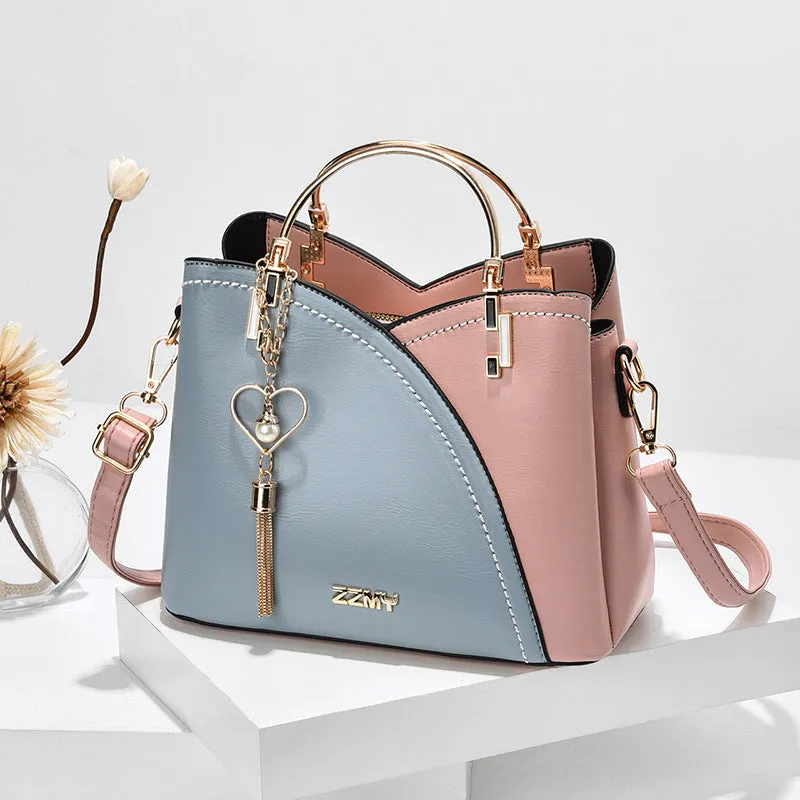 Color-matching Korean Style Contrast Color Large Crossbody Bags