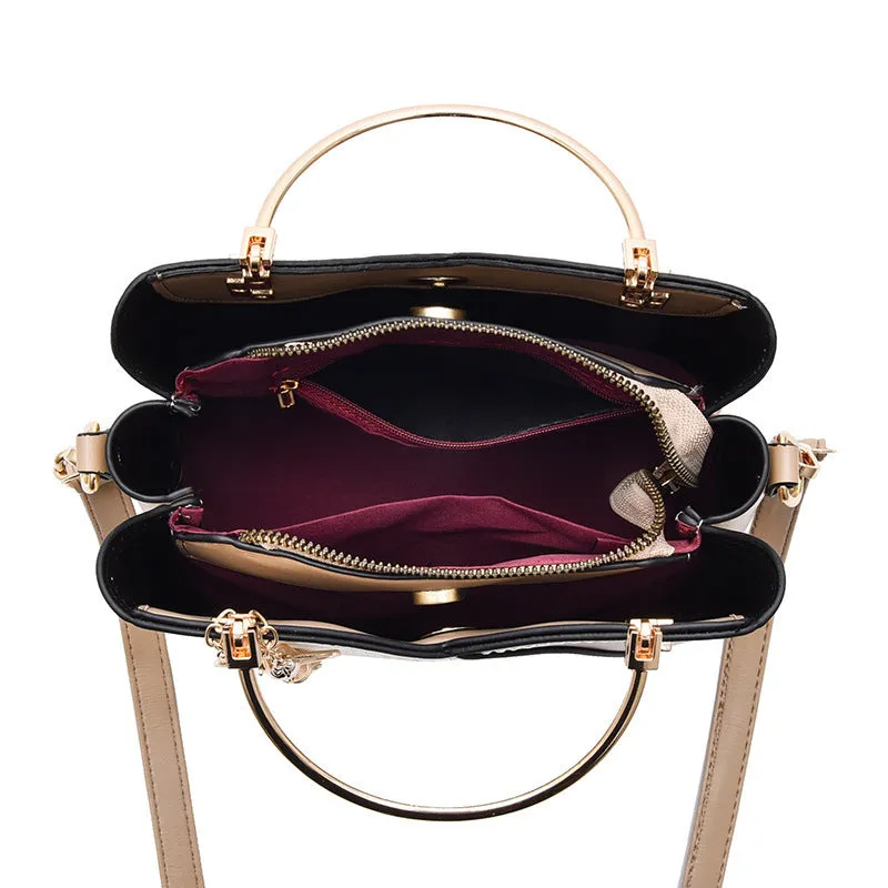 Color-matching Korean Style Contrast Color Large Crossbody Bags