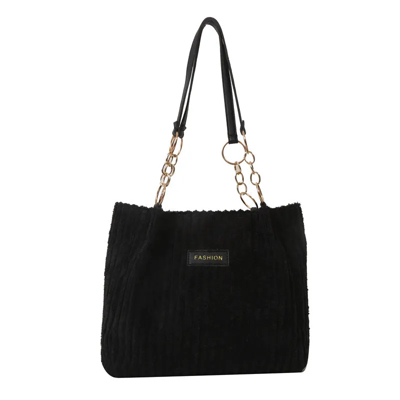Color Simple Texture Graceful Fashionable Western Shoulder Bags