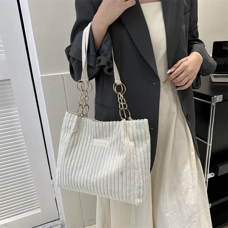 Color Simple Texture Graceful Fashionable Western Shoulder Bags