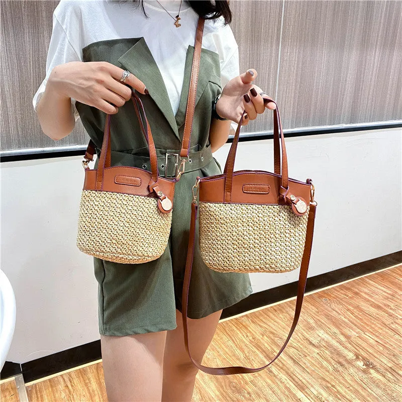 Comfortable Women's Fashion Straw Portable Beach Crossbody Bags