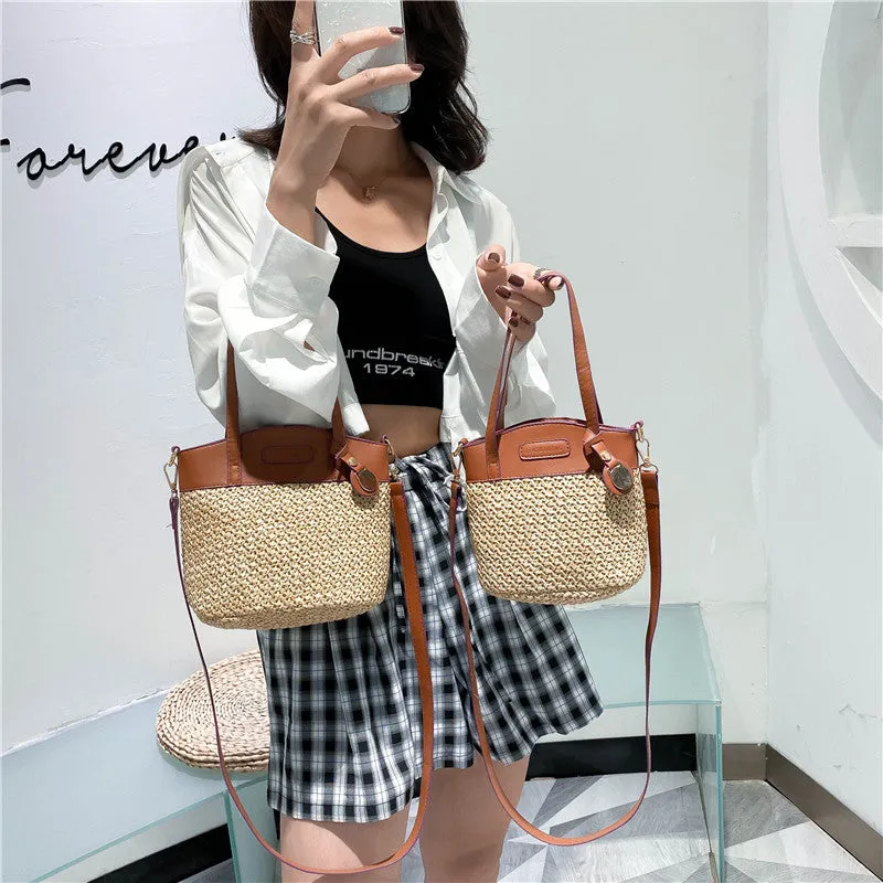 Comfortable Women's Fashion Straw Portable Beach Crossbody Bags