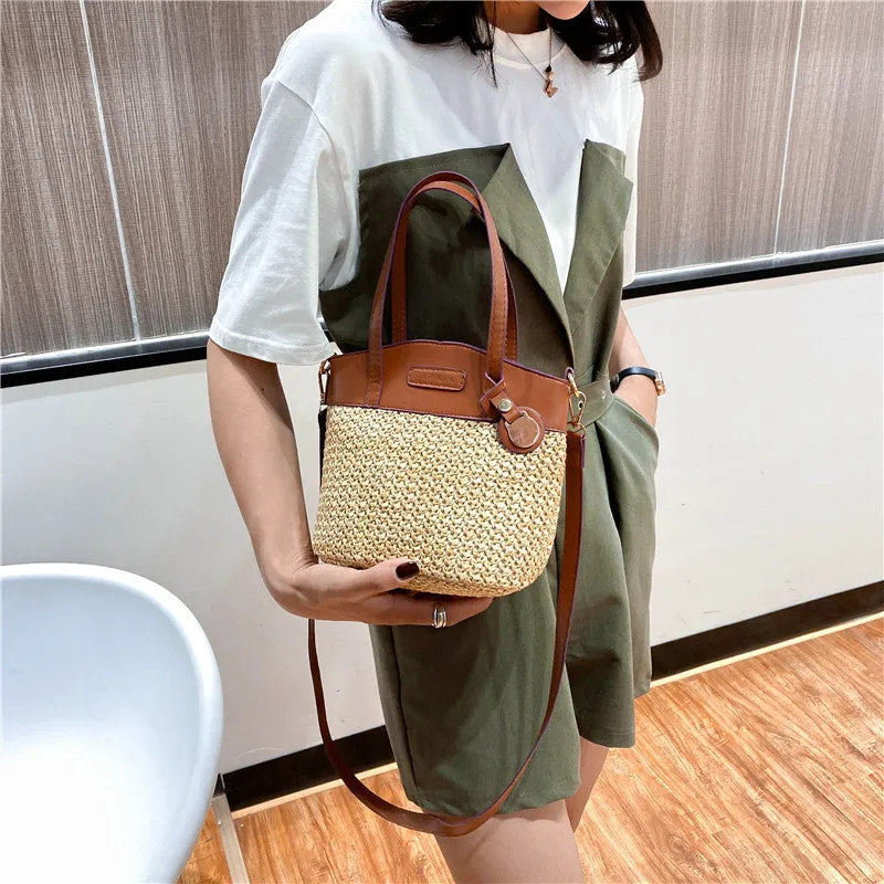 Comfortable Women's Fashion Straw Portable Beach Crossbody Bags