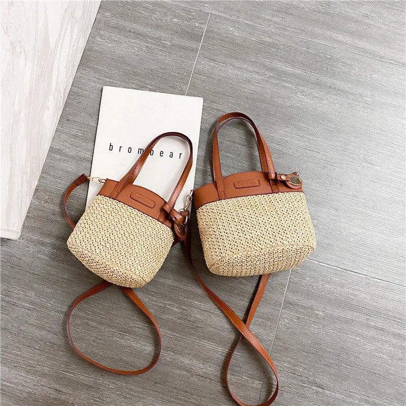 Comfortable Women's Fashion Straw Portable Beach Crossbody Bags