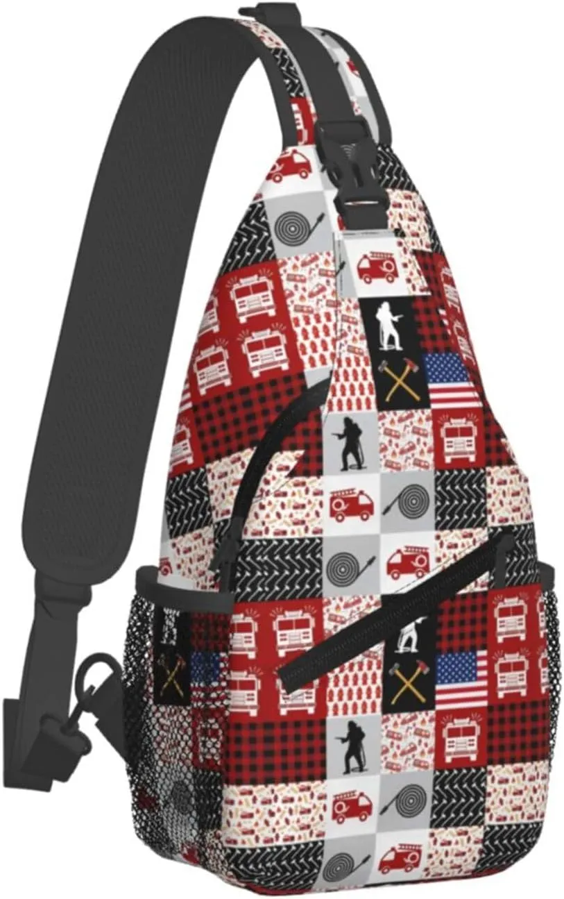 Construction Machinery Truck Crossbody Bag Adjustable Sling Bag Casual Chest Bags Travel Shoulder Backpack