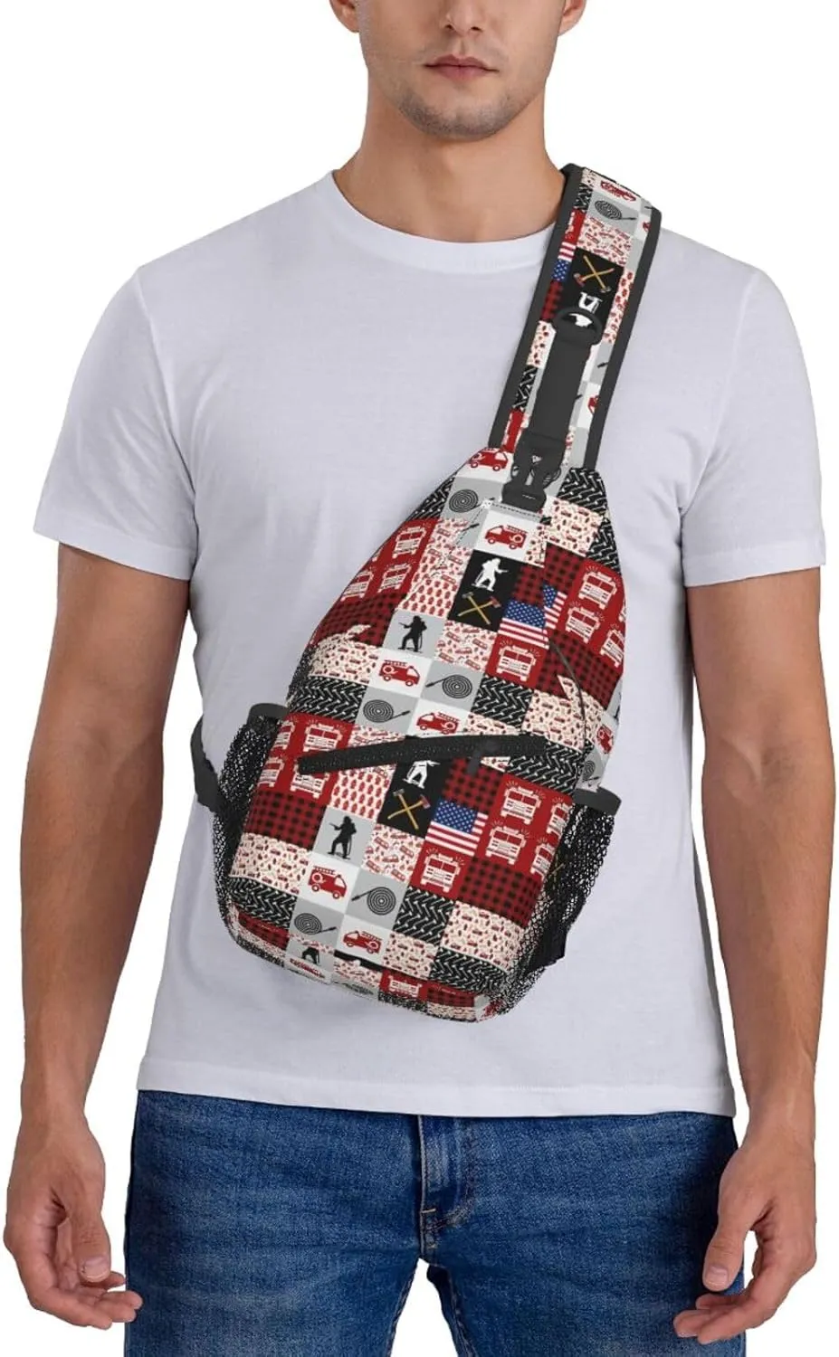 Construction Machinery Truck Crossbody Bag Adjustable Sling Bag Casual Chest Bags Travel Shoulder Backpack
