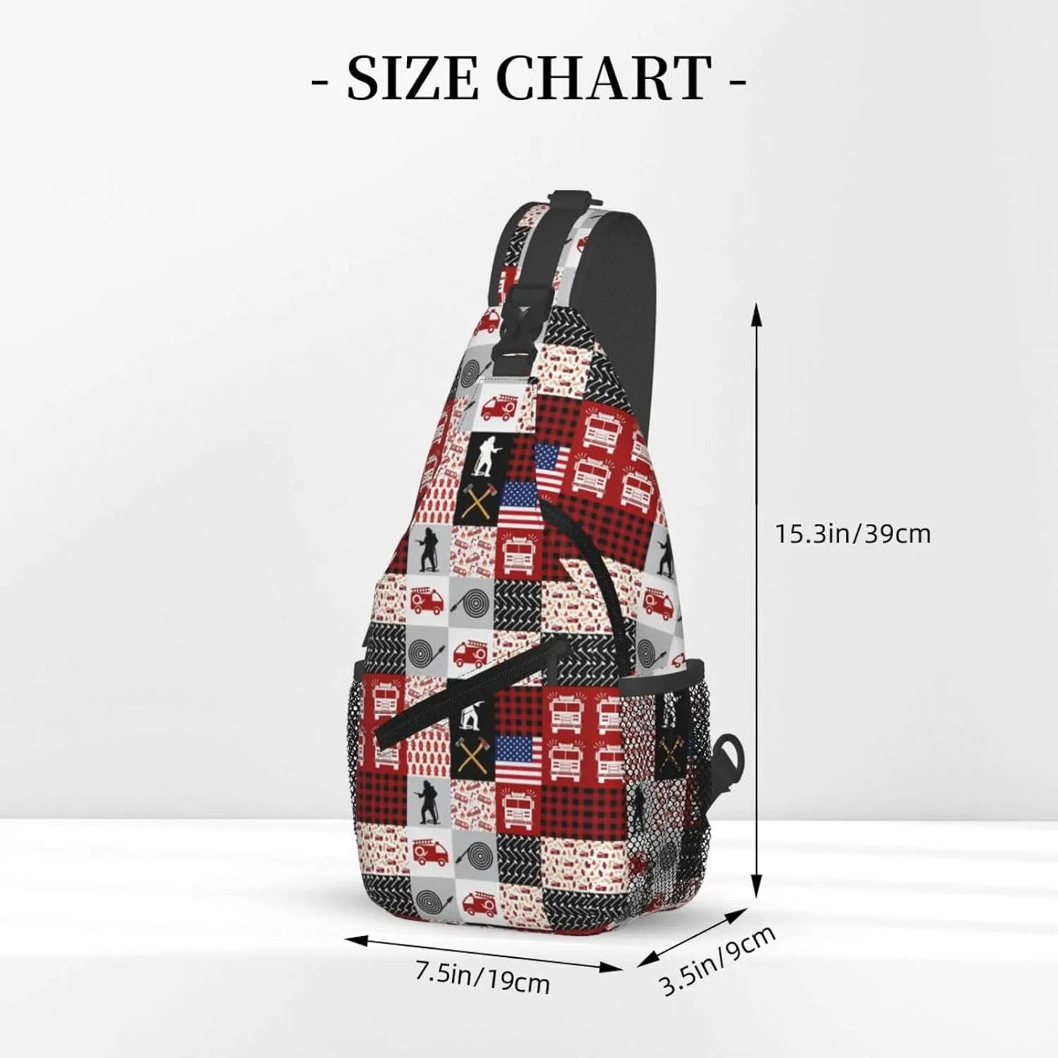 Construction Machinery Truck Crossbody Bag Adjustable Sling Bag Casual Chest Bags Travel Shoulder Backpack