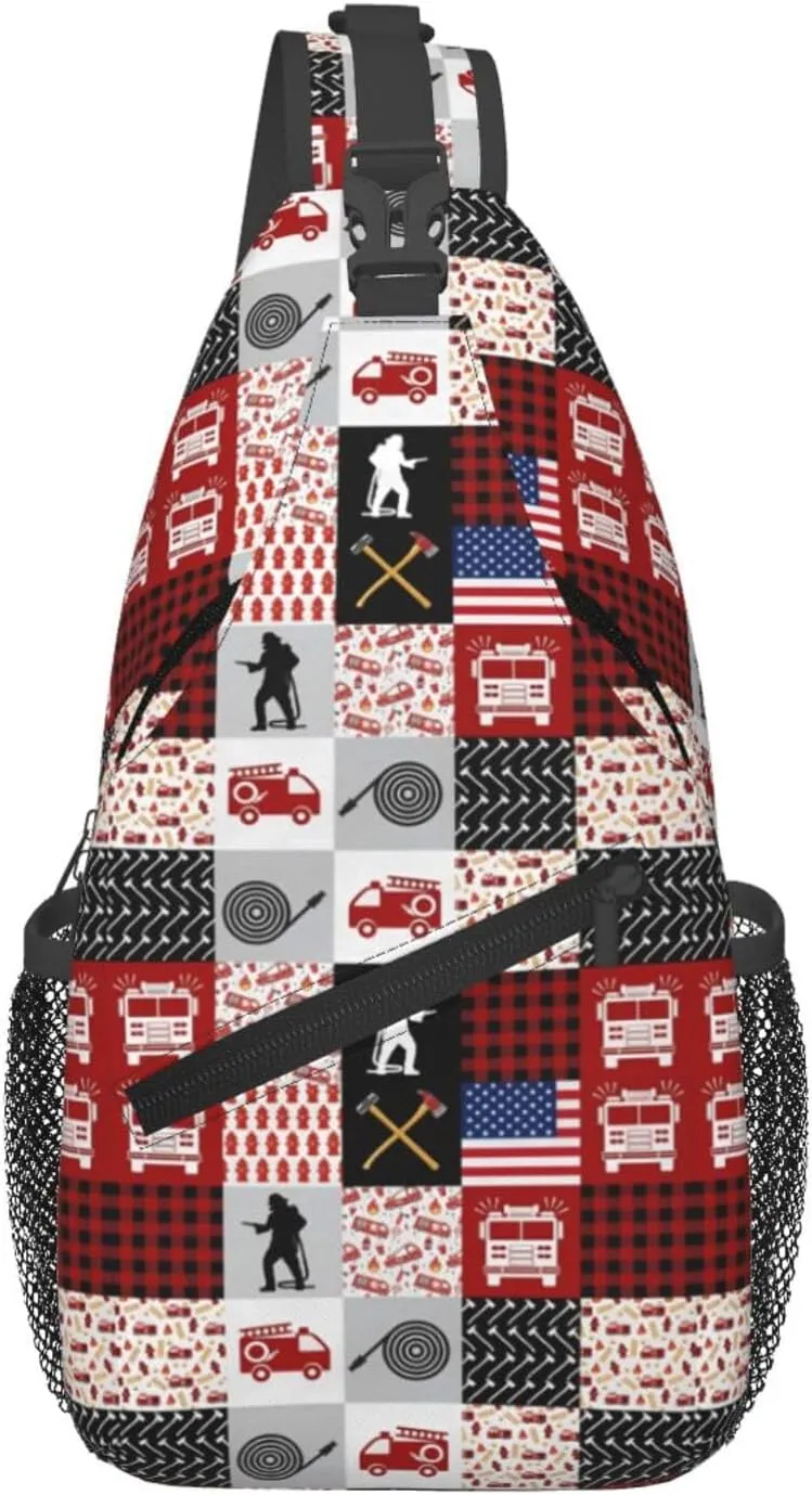 Construction Machinery Truck Crossbody Bag Adjustable Sling Bag Casual Chest Bags Travel Shoulder Backpack