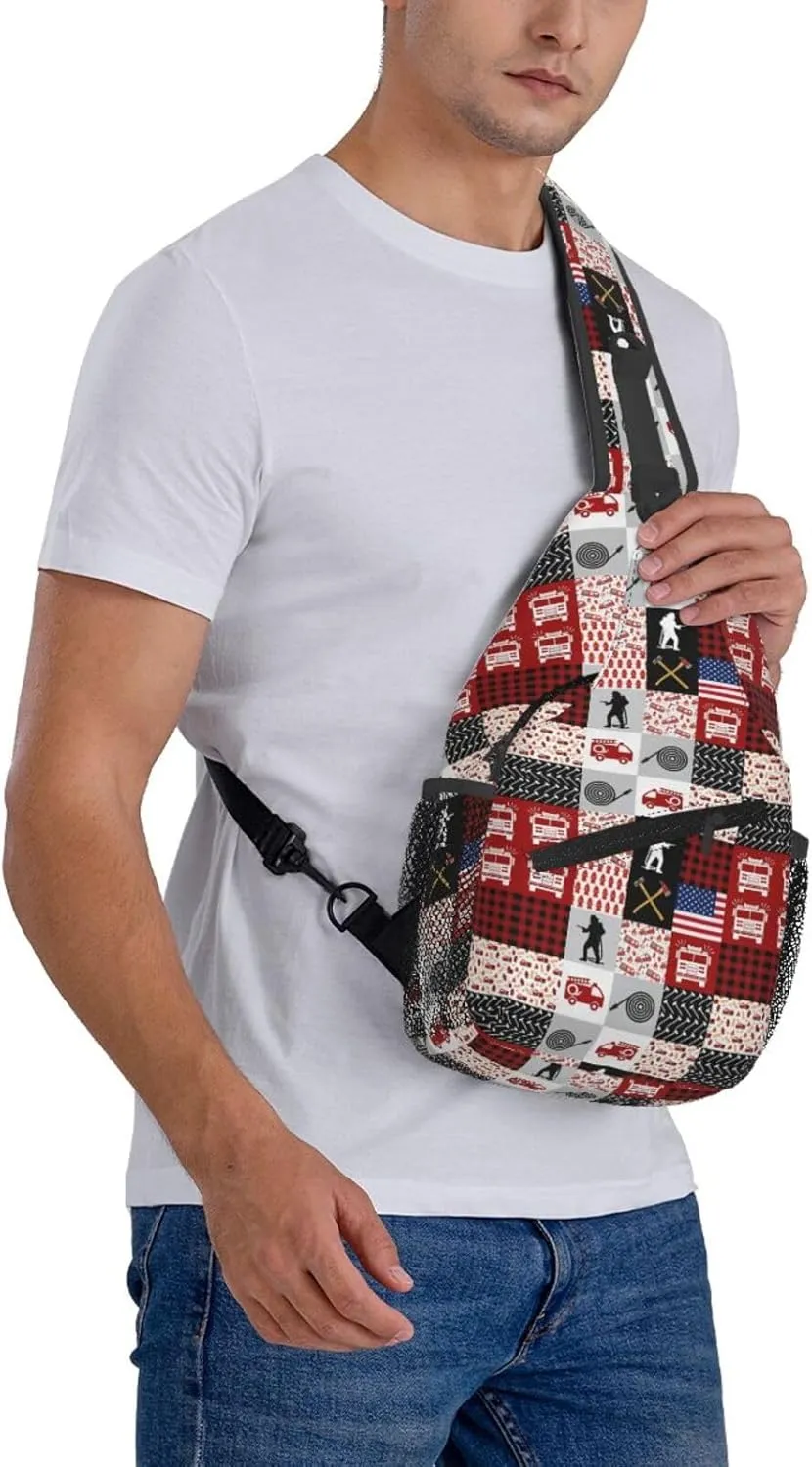 Construction Machinery Truck Crossbody Bag Adjustable Sling Bag Casual Chest Bags Travel Shoulder Backpack