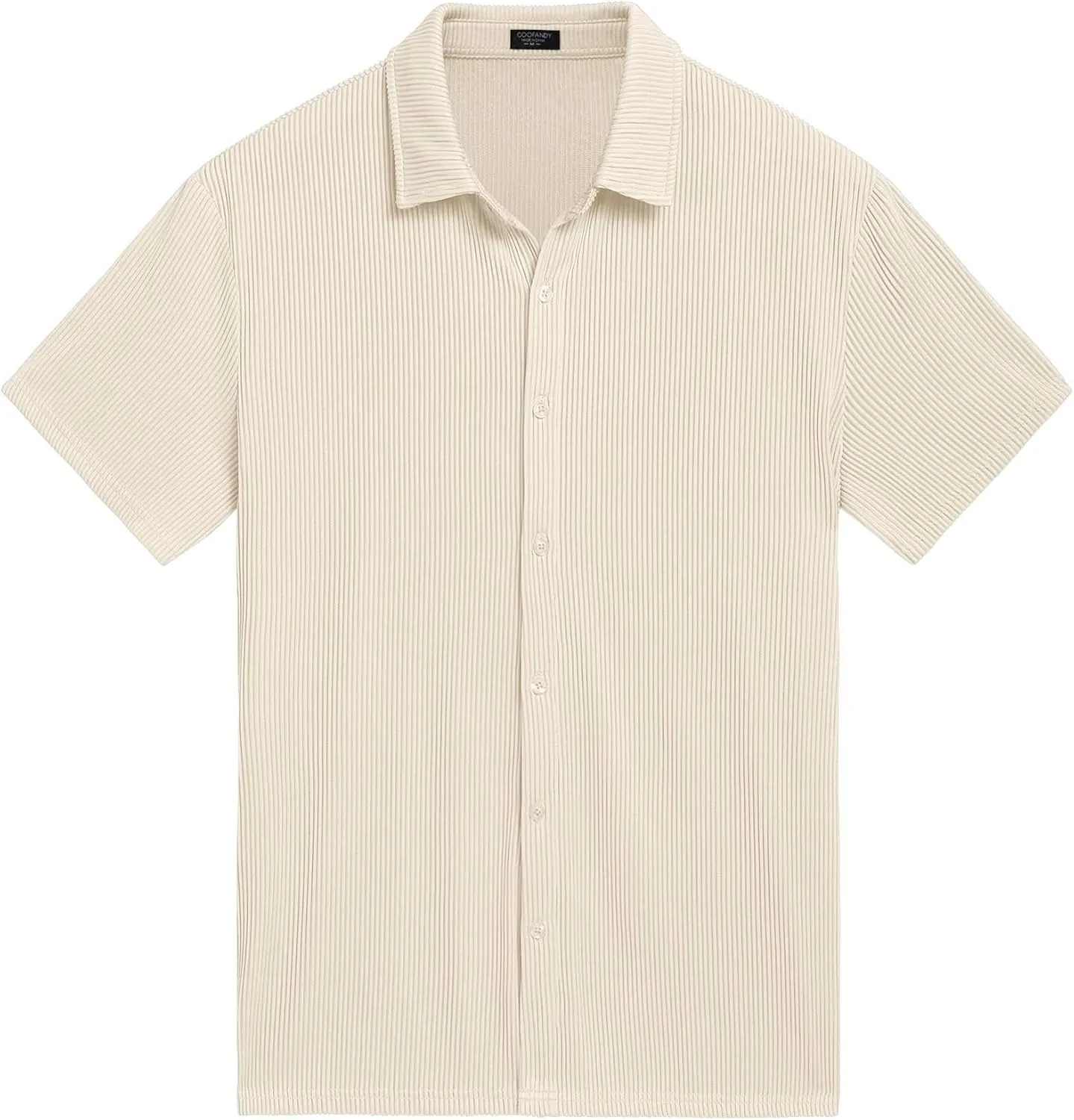 COOFANDY Men's Casual Shirts Short Sleeve Button Down Shirt for Men Wedding Beach Fashion Shirt