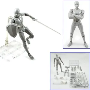 COPYLOVE Body Kun DX Set - Male & Female Action Figure Model Mannequin PVC Figure (Gray Male)