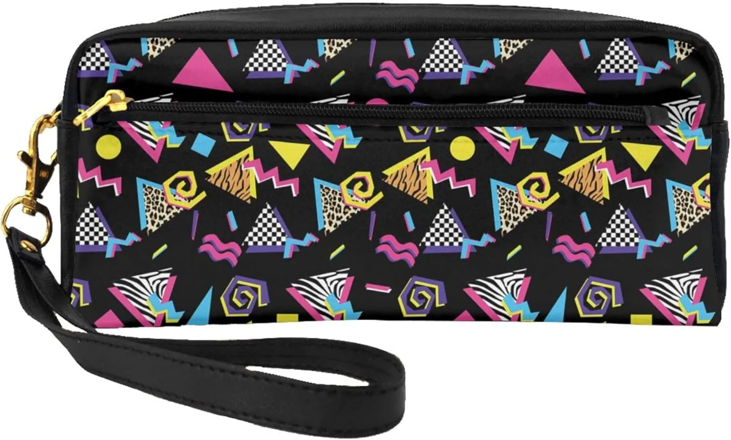 Cosmetic Bag Compatible with Black Retro 80S 90S, Multi-Function Travel Makeup Bag, Small Zipper Pouch Cute Makeup Pouch Travel Toiletry Bag for Women Mothers Day Gifts