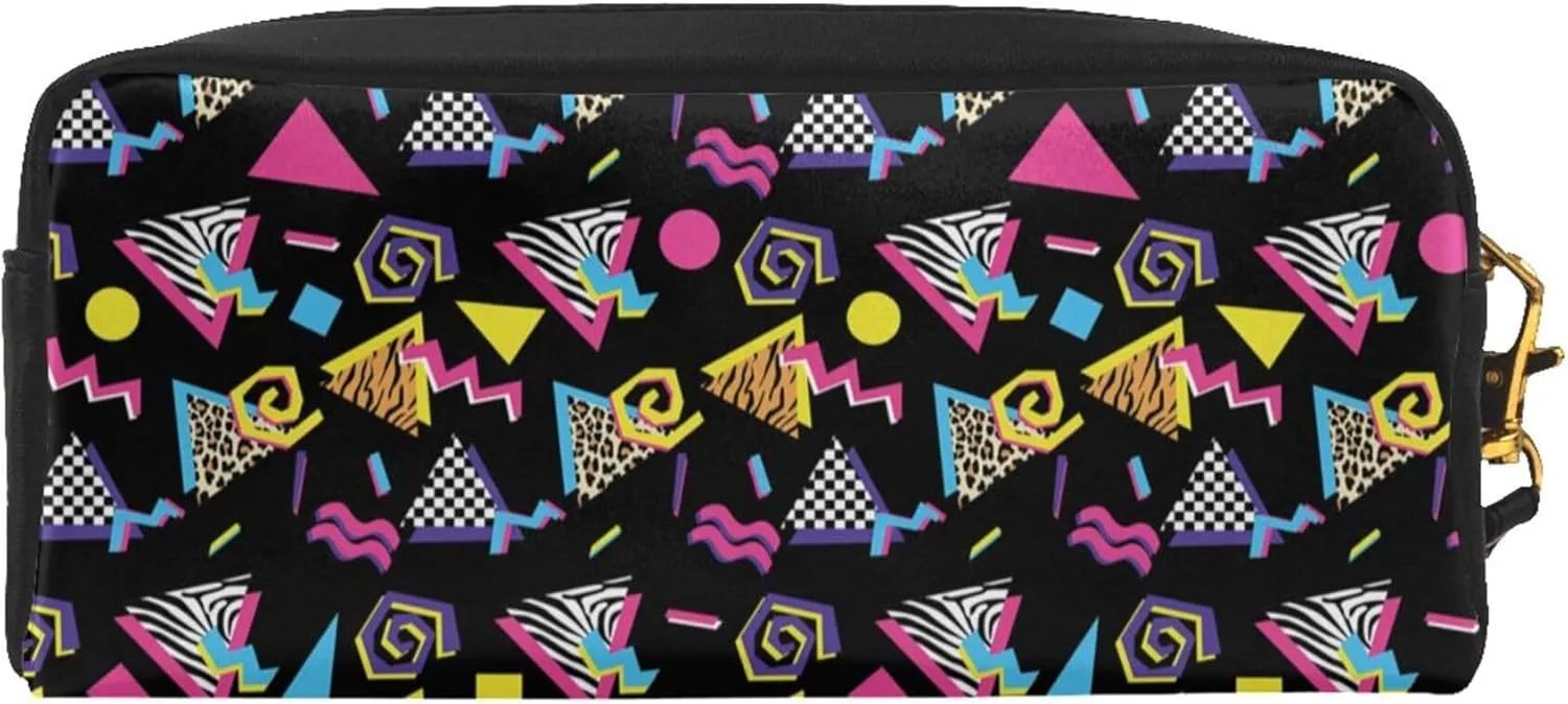 Cosmetic Bag Compatible with Black Retro 80S 90S, Multi-Function Travel Makeup Bag, Small Zipper Pouch Cute Makeup Pouch Travel Toiletry Bag for Women Mothers Day Gifts