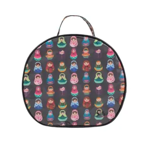 Cosmetic Bag - Large Round Multi-Purpose - Babushka Print